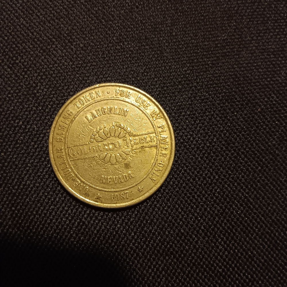 Gold Casino Token from the Colorado Bell In Laughlin Nevada